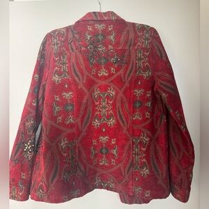 Red Embroidered Jacket Size Medium